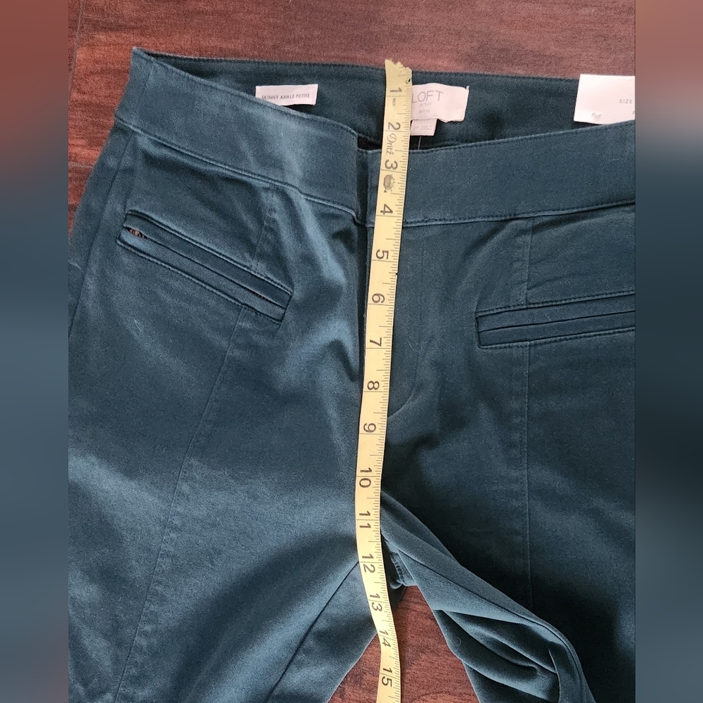 Loft Green Skinny Ankle Trousers Pants - Picture 6 of 7